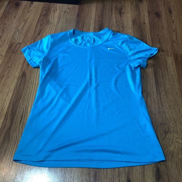 Nike Blue Workout Tee Shirt - Picture 1 of 5